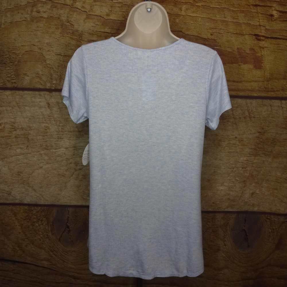 Soma Intimates Sleep Therapy Short Sleeve Tee Blue - Picture 4 of 8